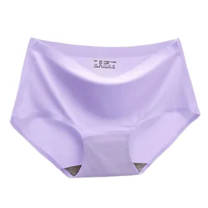 Women Ice Panties Unmarked Panties a Piece Riangle Plus Size Breathable Waist Silk Panty