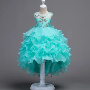 Bridesmaid Dresses for Teenagers Layered Modeling Princess Dress Cake Design Fluffy Frock Clothes for Kid Wear Party Dress