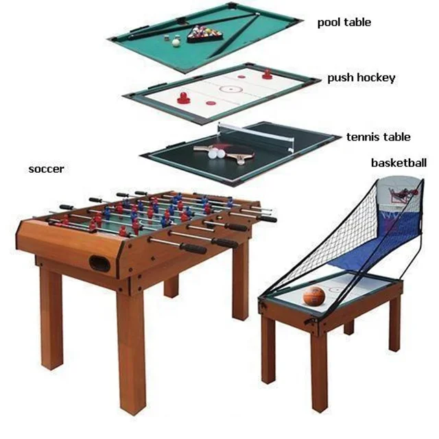 Buy Wholesale 5ft Multi Games Table 4 In 1 Games Billiard Pool, Air Hockey,  Table Tennis And Dinning Table from Guangzhou H.J. Sport Products Co.,  Ltd., China