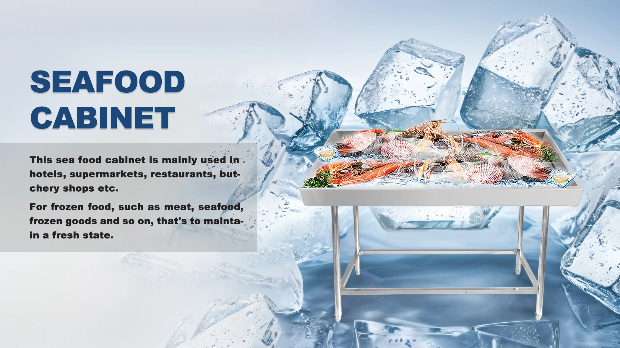 Commercial Stainless Steel Work Table for Seafood Kitchen Island Table ...