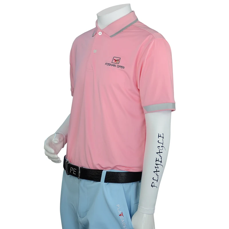 Летняя мужская крутая ткань для гольфа, рубашка для гольфа с длинными рукавами из ледяного шелка, Солнцезащитный уход