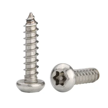 Customized Non-Standard round Head 304 Stainless Steel Anti-Disassembly Self-Tapping Plum Blossom Anti-Theft Screw with Column