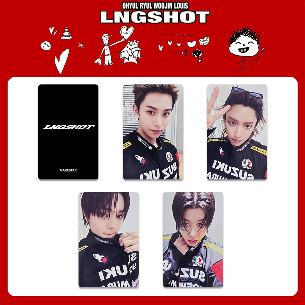 Kpop Idols LNGSHOT SHOT CALLERS Album 4Pcs/Set Lomo Card RYUL