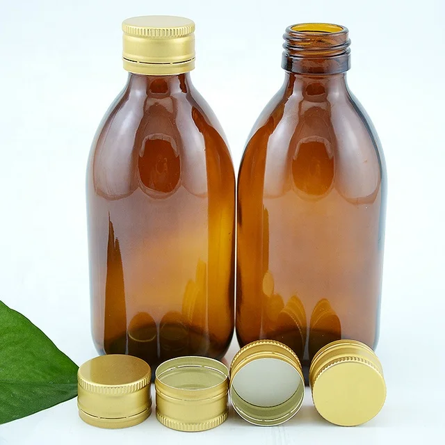 Produsen Botol obat kaca coklat amber 100ml yang dirancang dengan baik, botol kaca sirup farmasi