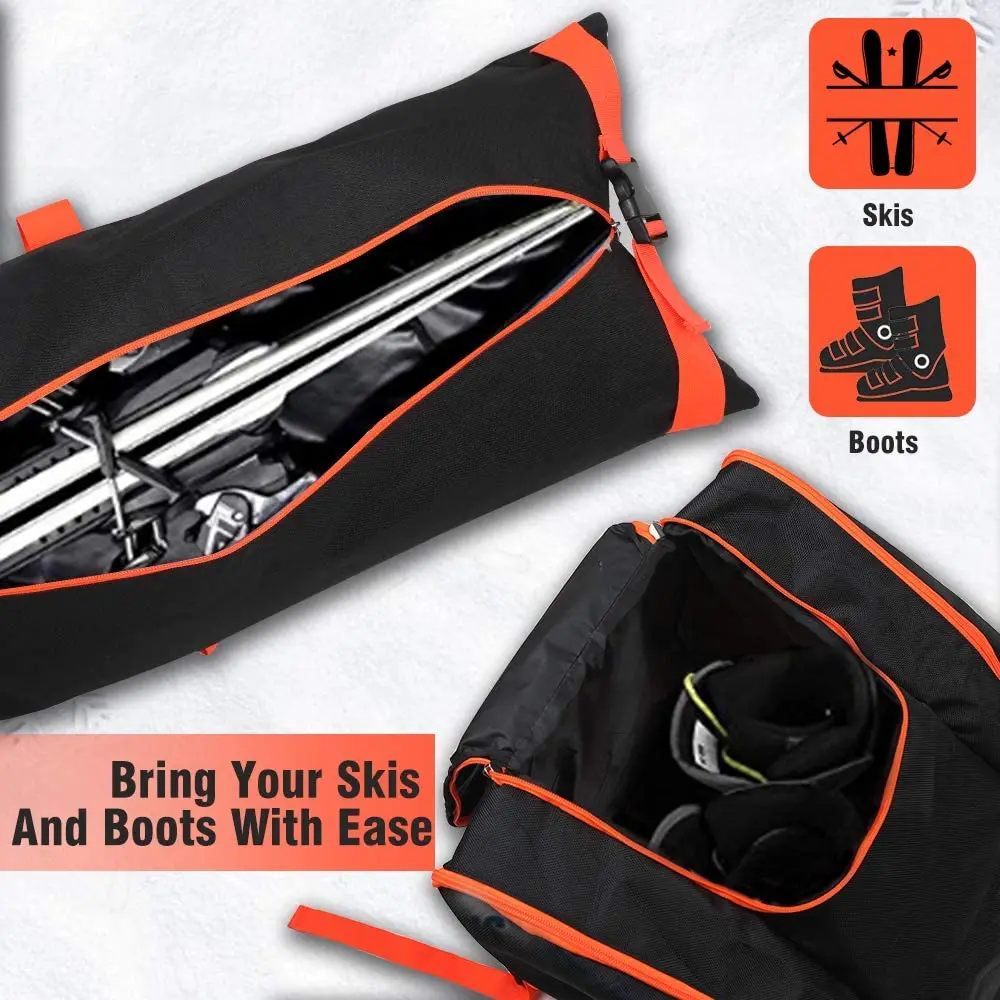 Уличная спортивная сумка для лыжных ботинок, мягкая сумка для сноуборда и лыж из водонепроницаемой ткани Оксфорд