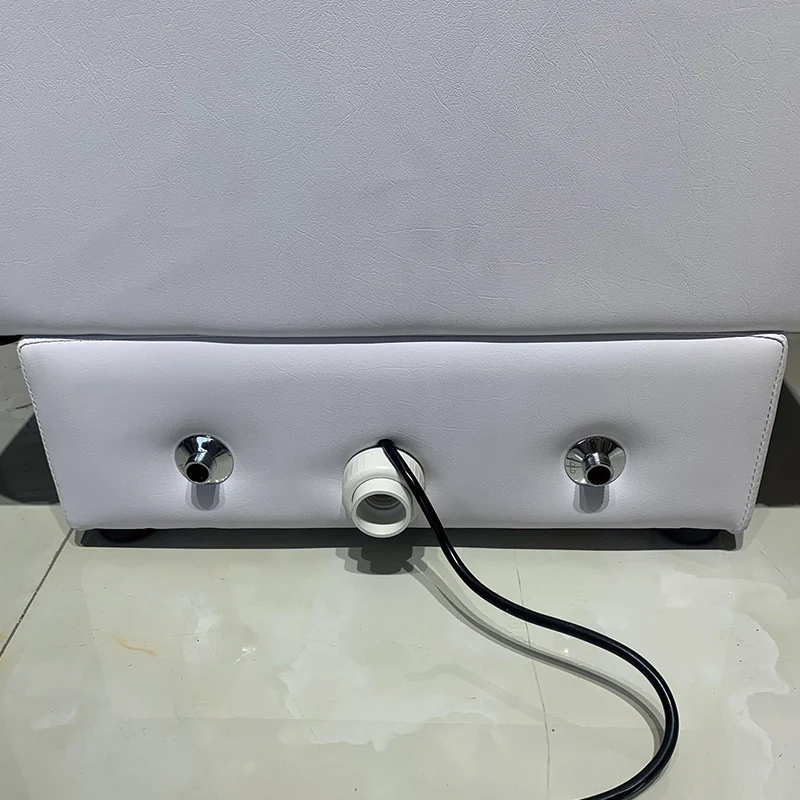 White/Black Stylish Pedicure Tub W/Discharge Pump & Pipe-less Pedicure Chair Whirlpool System Pedicure Spa