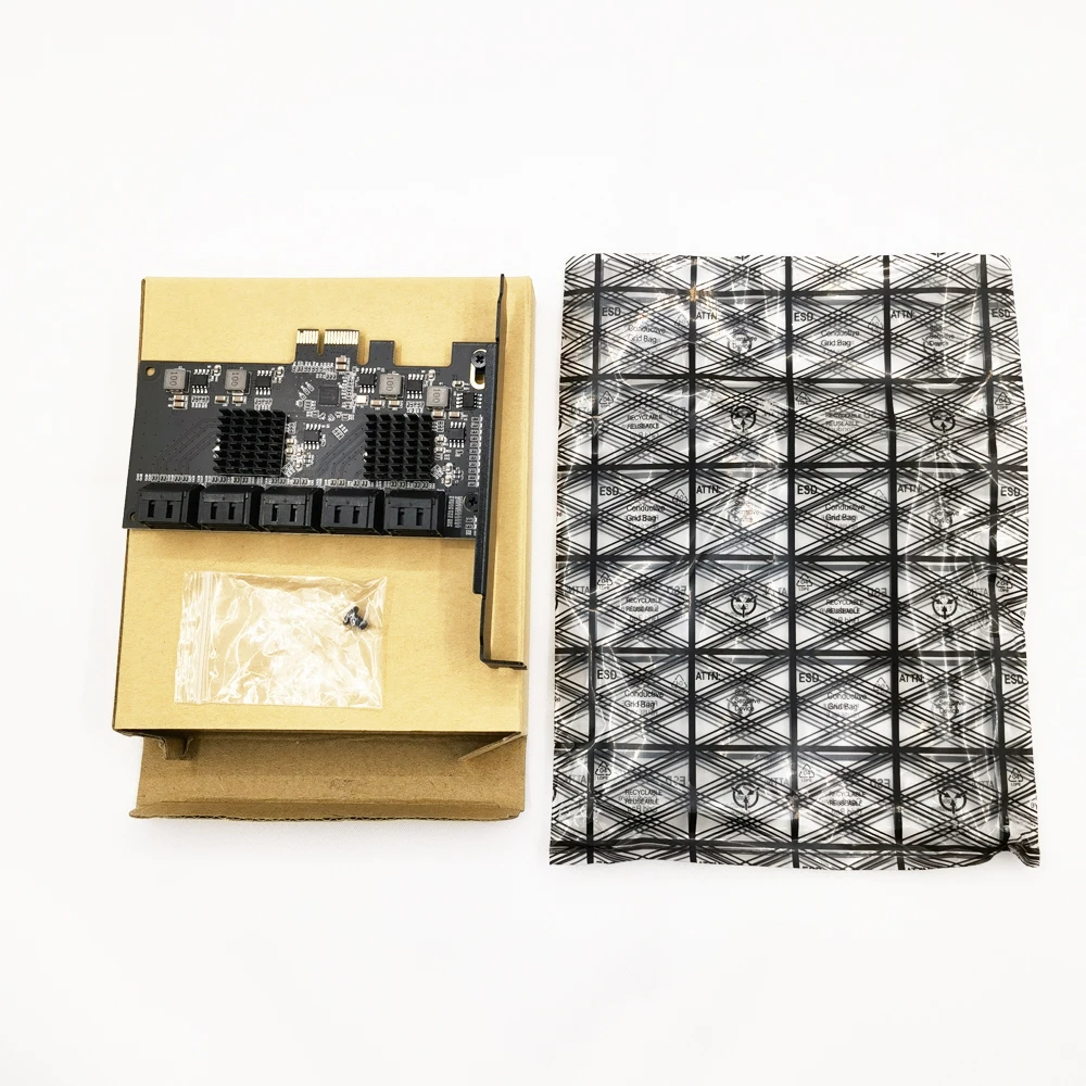 4ports 3 PCI Express Expansion PCI-E Controller PCIE 1X to SATA Card SATA3.0 6Gb Adapter Add On Cards for HDD SSD