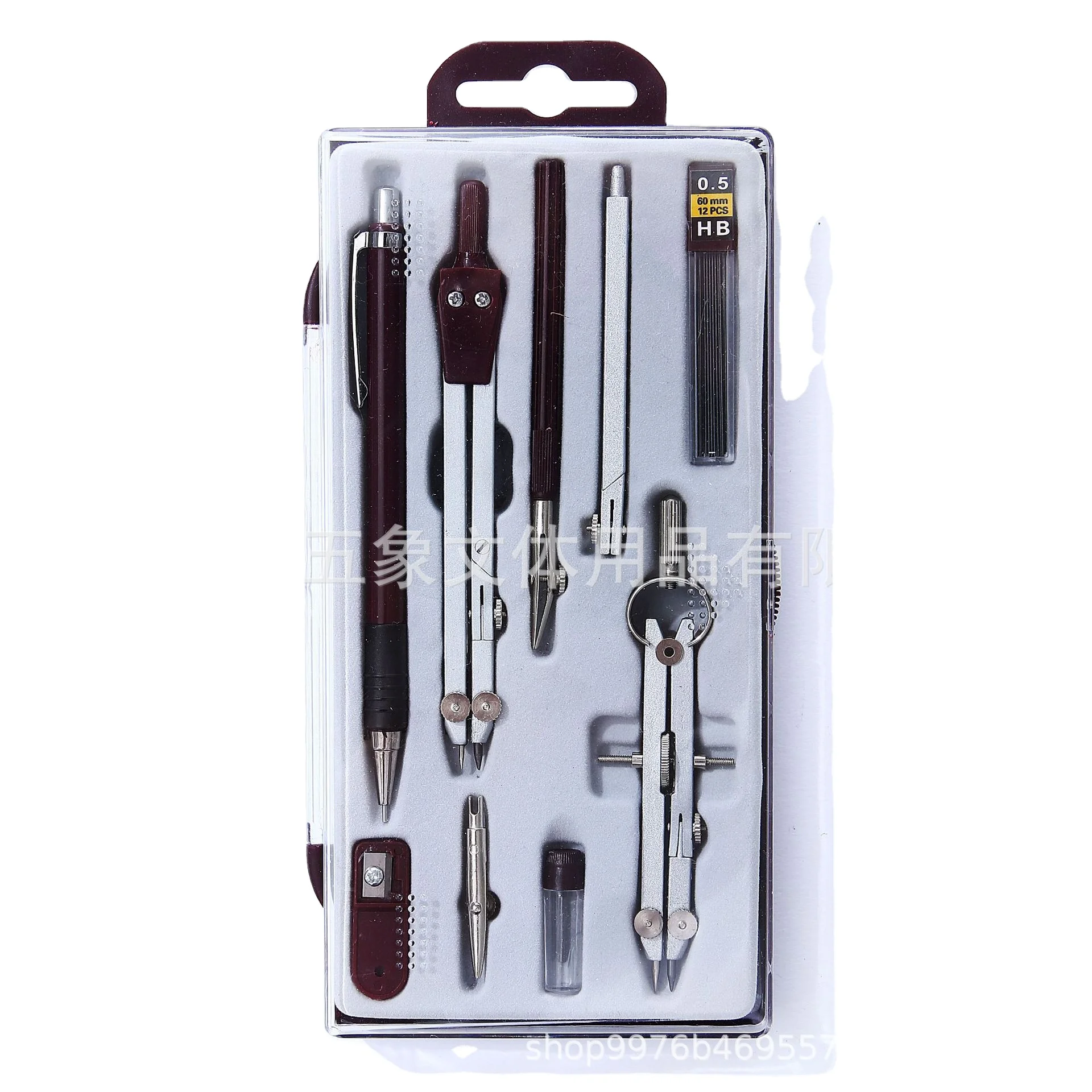 Новое поступление школьные канцелярские принадлежности набор с круглым математическим компасом для рисования студенческий многофункциональный металлический