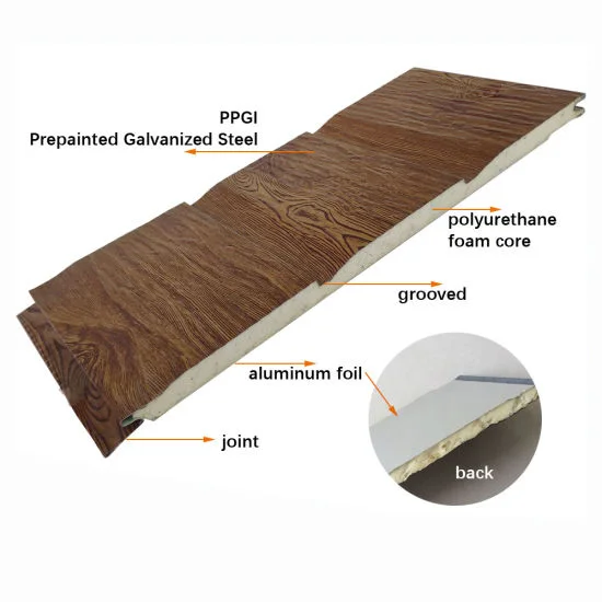 DIBAIER Siding Carved Outdoor PU Sandwich Panels Faux Stone