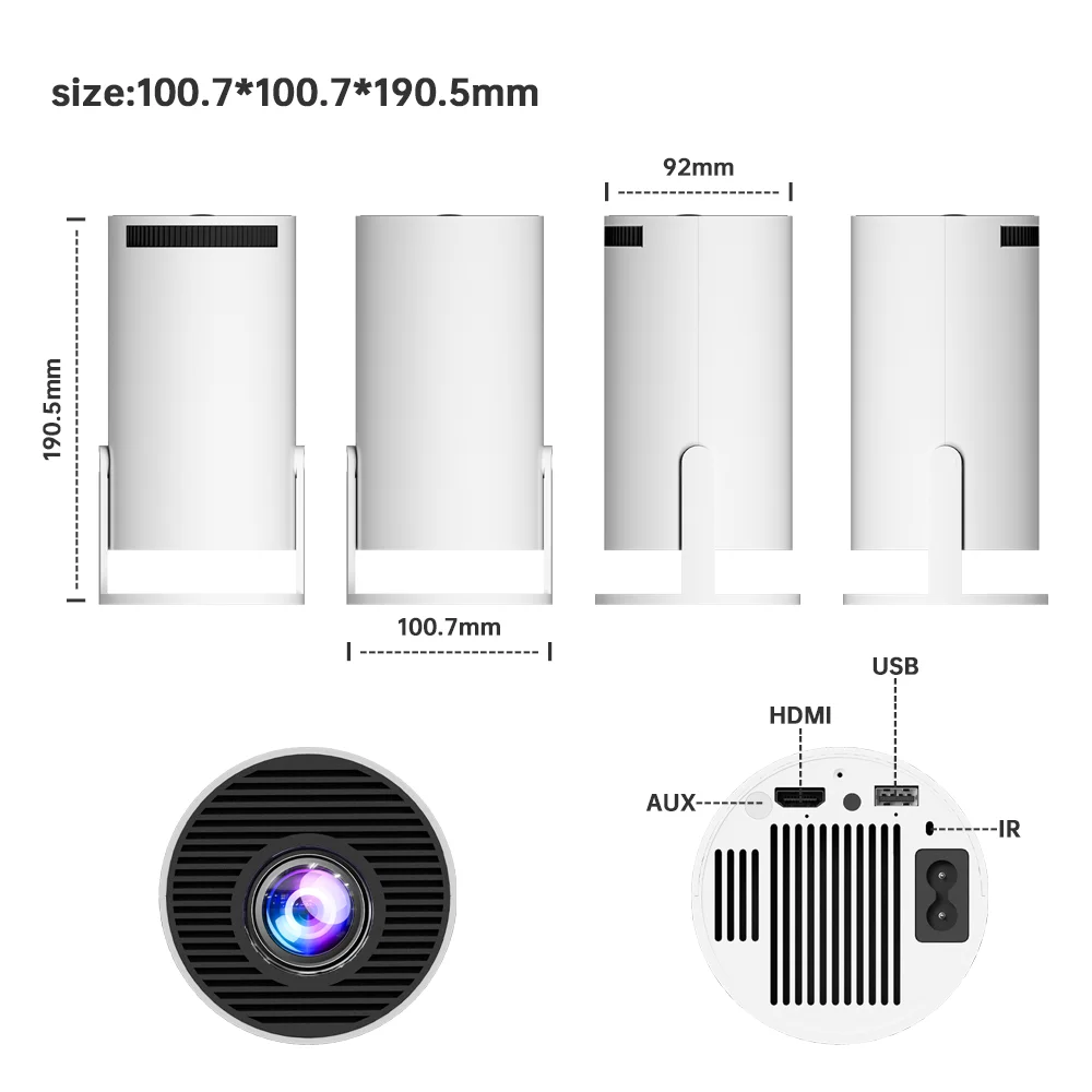 最新M300max 180ANSI 8GB迷你游戏投影仪智能视频播放器家庭影院20000 + 复古经典游戏便携式投影仪液晶显示器