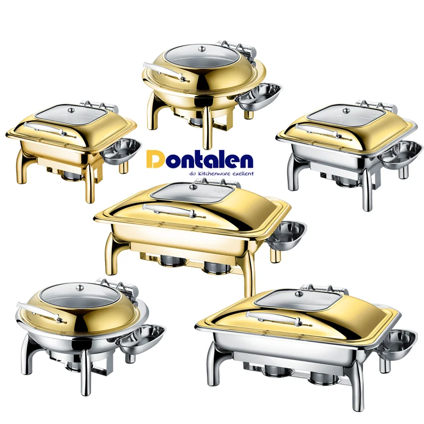 Commercial Catering Kitchenware Set Candle Electric Hot Pot Chafer