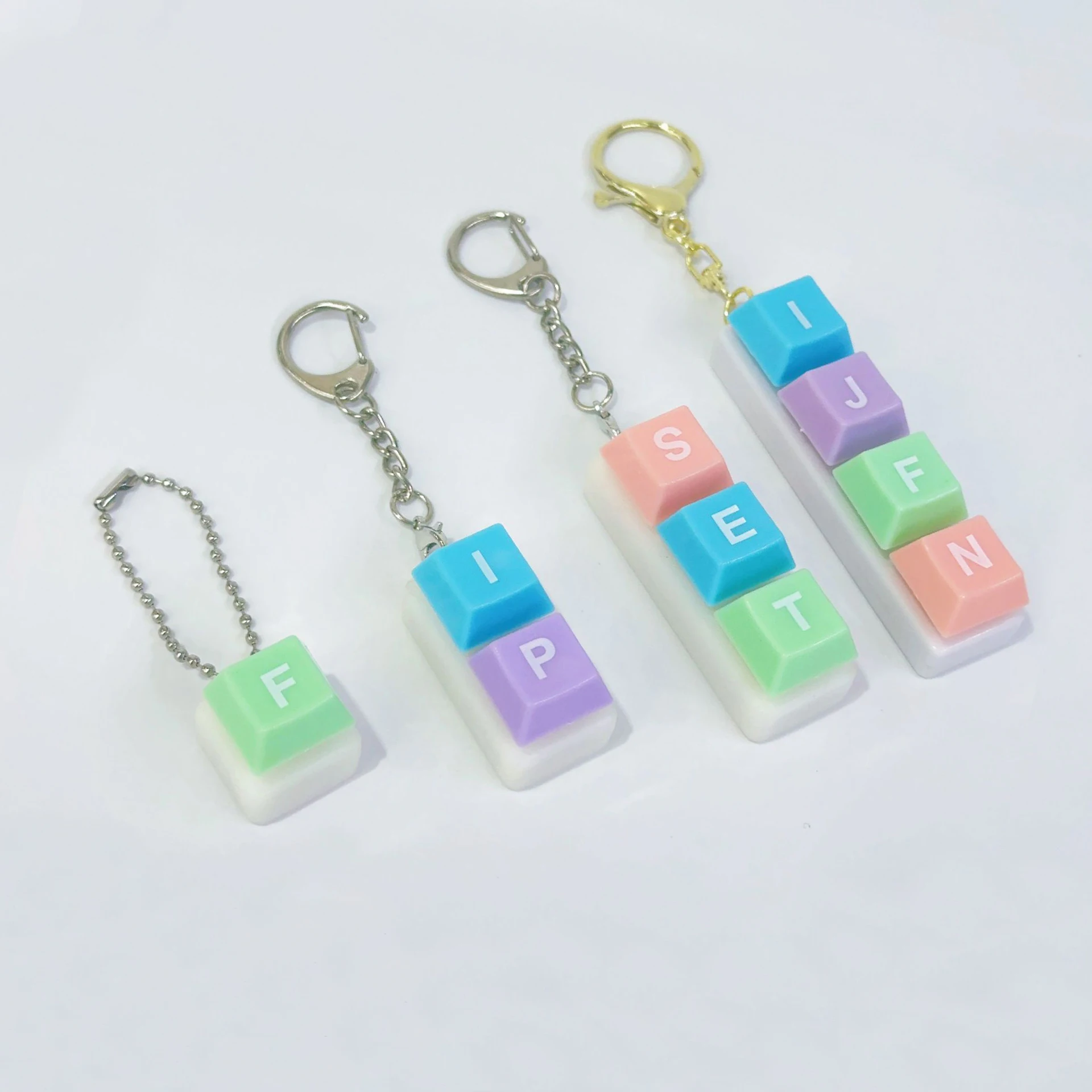 Custom LogoKeyboard Caps Keychains Keycap Keyboard Fidget Clicker Toy ...