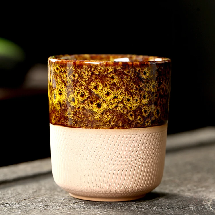 Good quality cheap price personalized vintage color stoneware 180ml ceramic cups