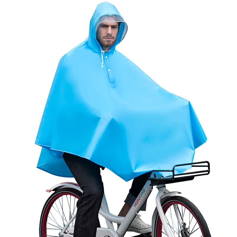 One Size Blue PVC Waterproof Cycle Cape