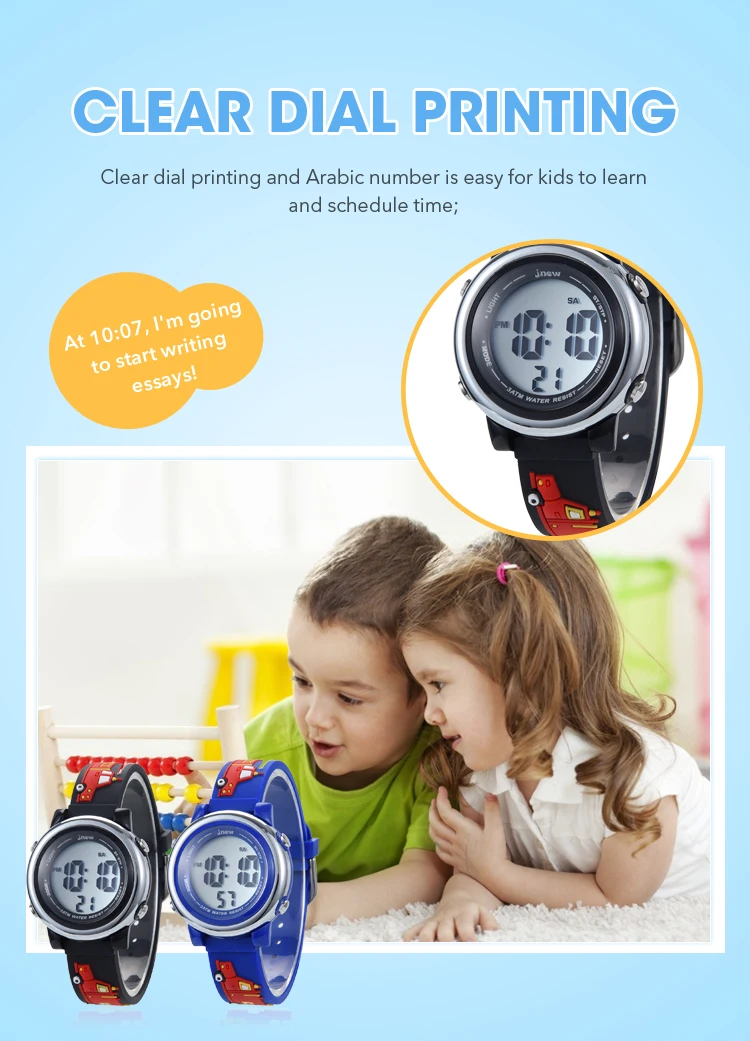 Jnew Brand Watch For Boys Kids 3d Cartoon Wrist Digital Watch ...