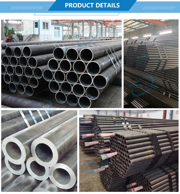 Astm A106 Grade B Black Mild Steel Pipe Sae 1020 Seamless Steel Tube