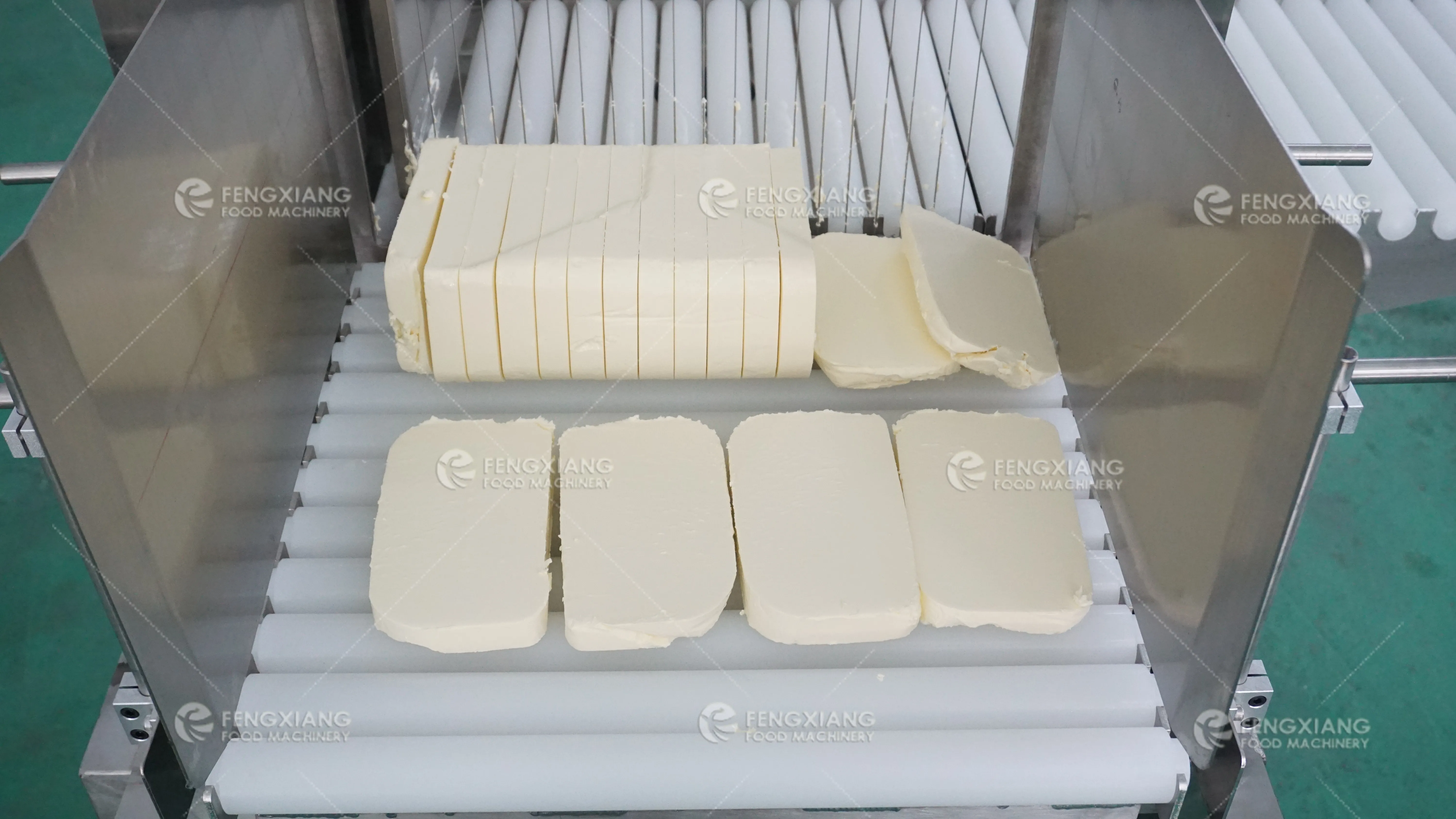 Pneumatic Cheese Dices Slices Cutting Chopper Air Compressor Cheese Stripping Slicing Machine