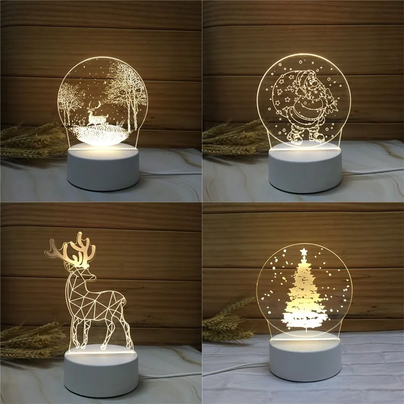 Anime Customized Pattern Bear Lamp 3D Illusion Holiday Gift Table Lamp Home Decoration LED Lamp Kids 3d Night Light RGB Touch