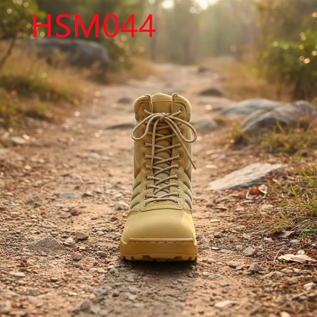 ZYF,Pakistan Market Popular Anti-penetration Combat Gear Boots Strong Grip Outsole 6 Inch Desert Boots With Side Zipper HSM044