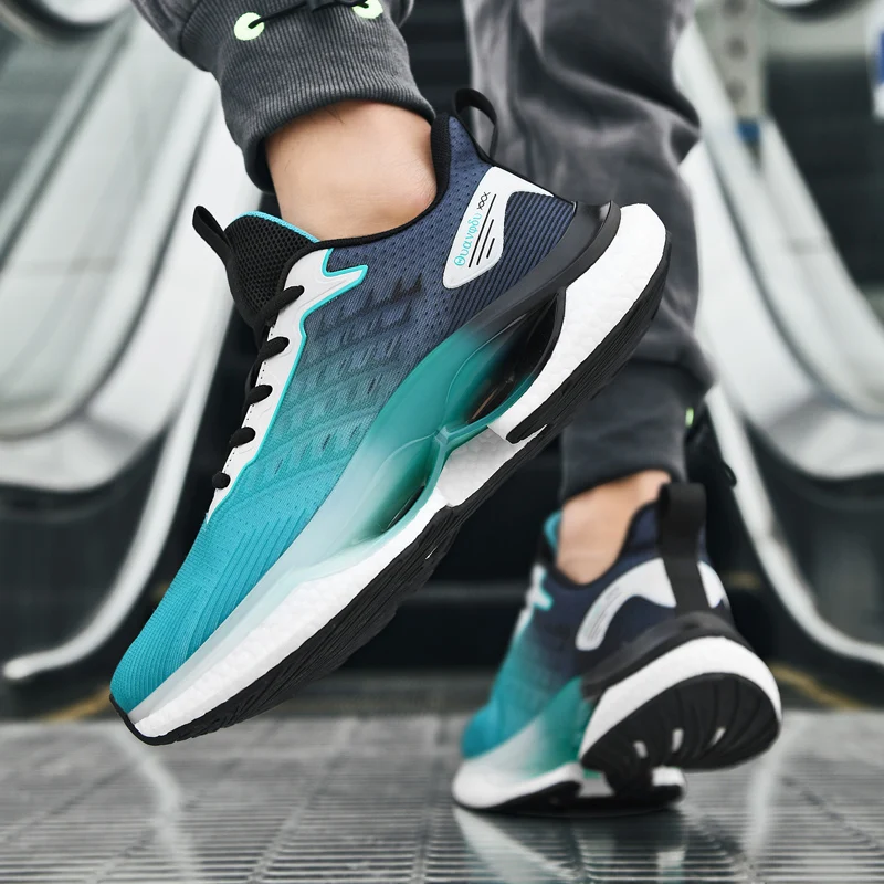 2024泉州厂家潮流白色透气双层TPU鞋底情侣鞋定制网布男女步行鞋