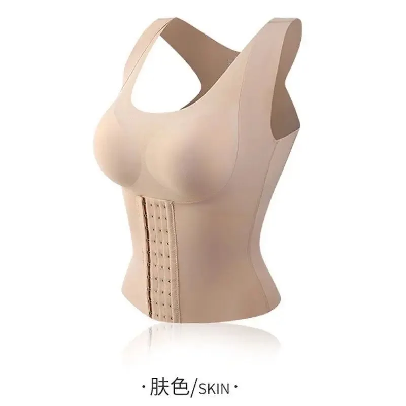 Four-in-One Correction Shaper Large Size Chest & Waist Support Long Back Hunchback Gathered Steel Ring Belly Shaping Clothing