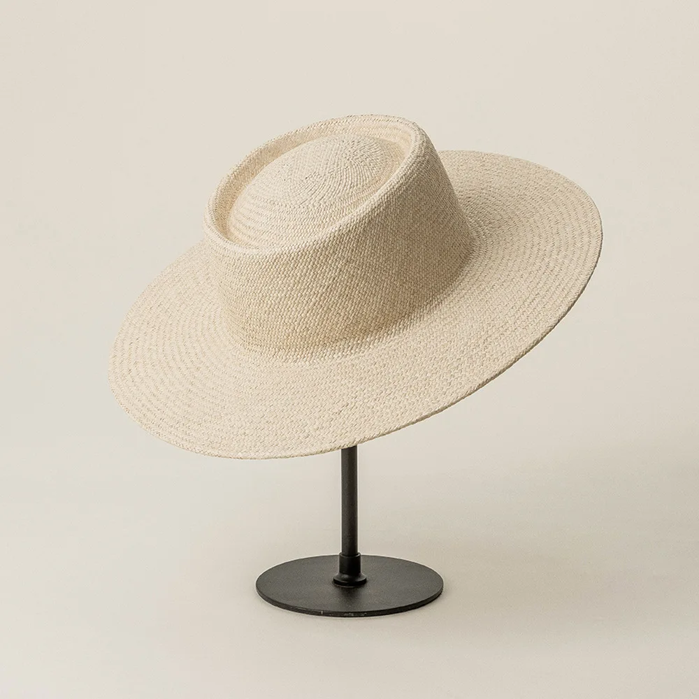 Summer Sun Protection Floppy Straw Beach Hat Luxury Toquilla Straw