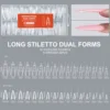 Long stiletto Sandwich Nails Dual Forms