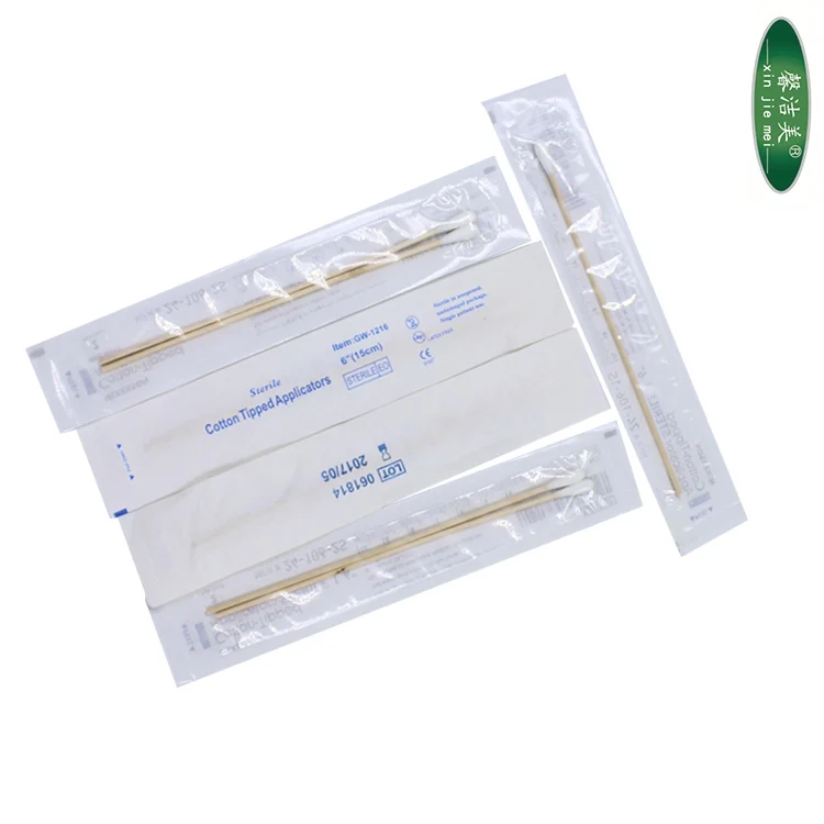 Sterile Individually Wrapped Cotton Tipped Applicator Coton Swab With ...