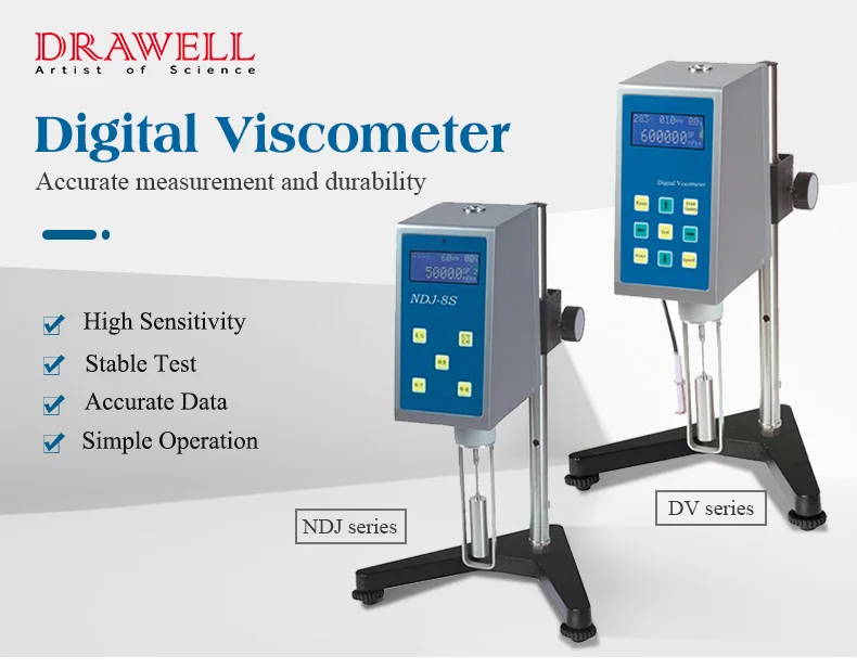 Drawell Economic Digital Viscometers Laboratory Portable Viscometer ...