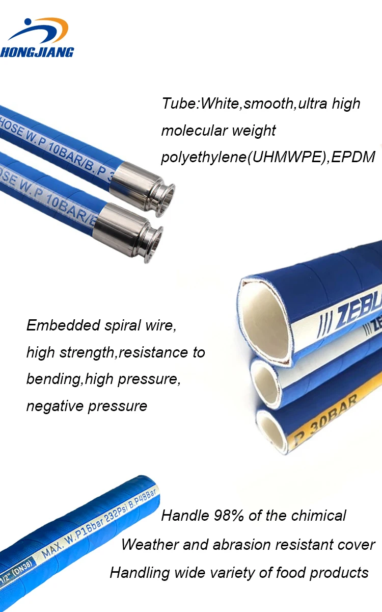 Flexible Chemical Rubber Sulphuric Sulfuric Acid Hose Acid Resistant