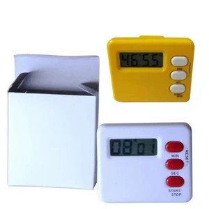 LCD Digital Kitchen Countdown Timer Alarm with Stand White Kitchen Timer Practical Cooking Timer