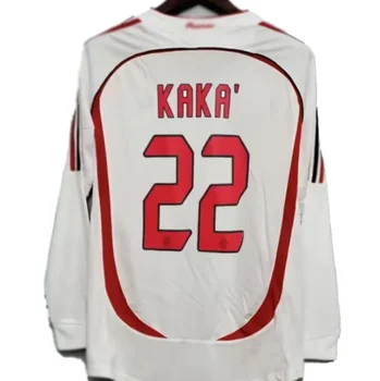 AC Retro 2006 2007 Grade thailand quality Milan Soccer Jersey  # 22 Kaka # 3 Martini Champions Edition Vintage Jersey