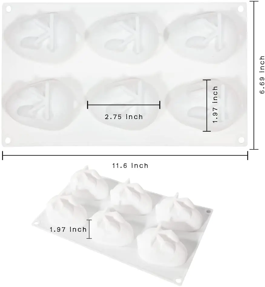 Moule en silicone de Pâques, 3D en forme de lapin de Pâques, printemps, lapin de Pâques, moule en plâtre, moule à couler, moule en silicone pour travaux manuels (B