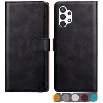 for Samsung Galaxy A32 5G Wallet case RFID Blocking Credit Card Holder Flip Book PU Leather Phone case Folio Cover