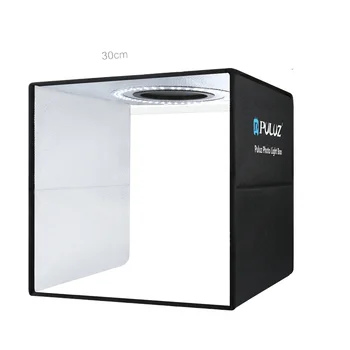 Factory Price Popular Mini 30cm PULUZ Photo Studio Plastic Portable Foldable Shooting Tent Table Photography LED Fill Light Box