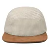 Gorra de béisbol plana de Bill 5 Panel Camp Hat Cap Beige