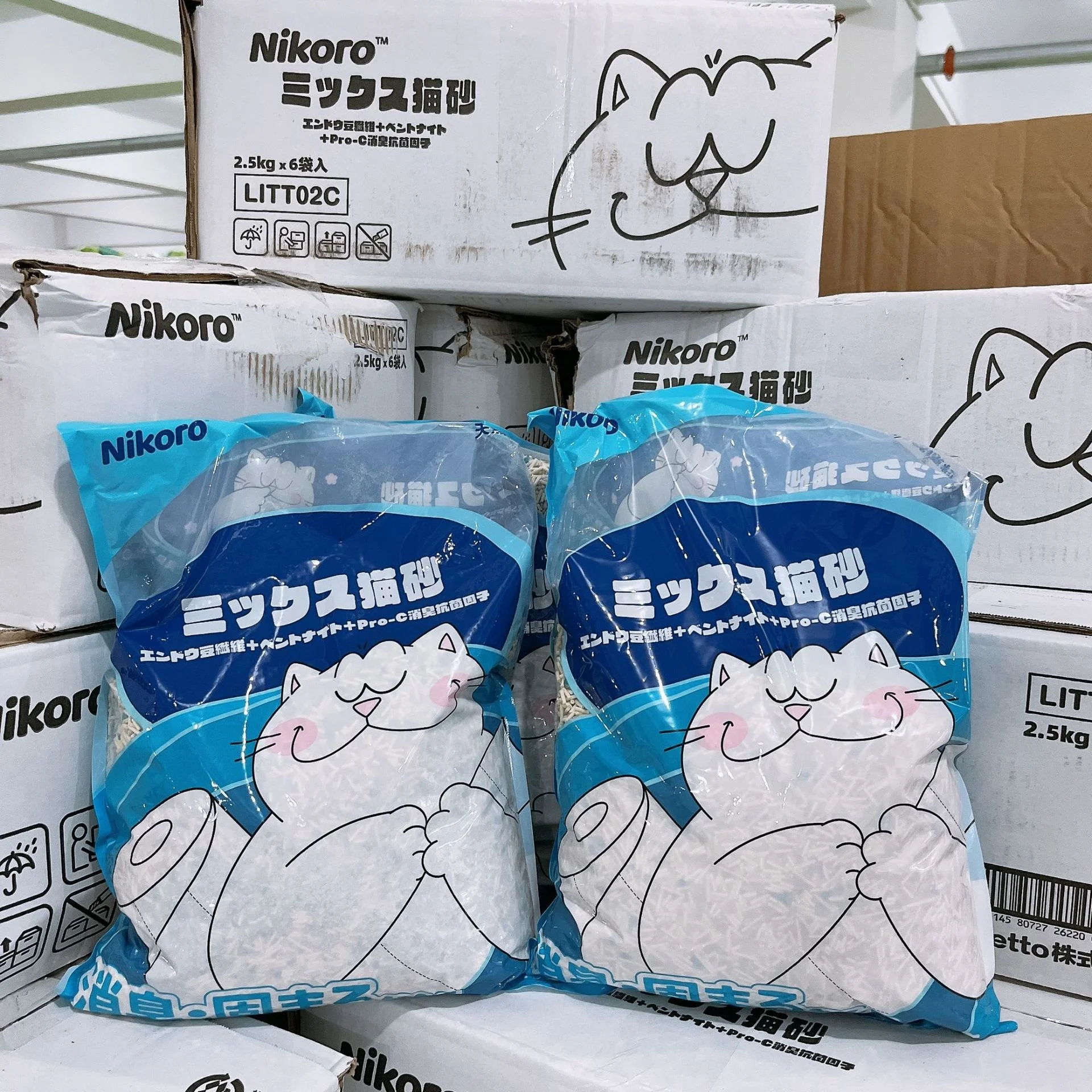 新设计日本Nikoro优质猫砂混合豆腐膨润土除臭无尘6 L| Alibaba.com