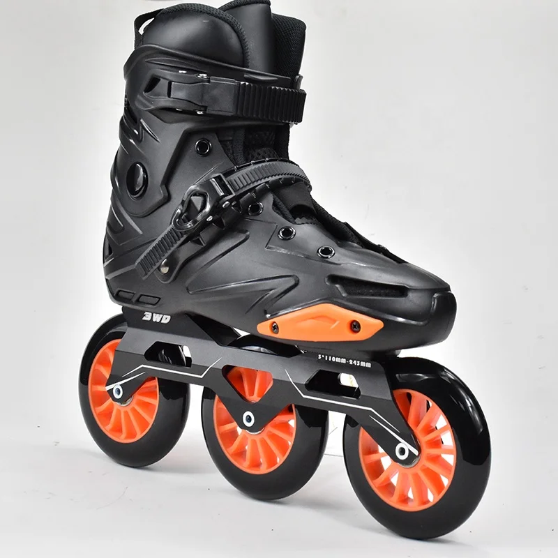 Adult three big wheels inline roller skates shoe