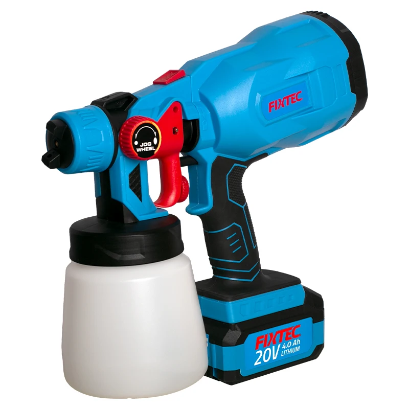FIXTEC Handheld 20V Cordless Power Spray Gun Lithium Battery Cordless Airless Paint Spray