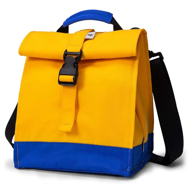 Reusable Insulated Large Foldable Canvas School Student Kids Lunch Bag 2021