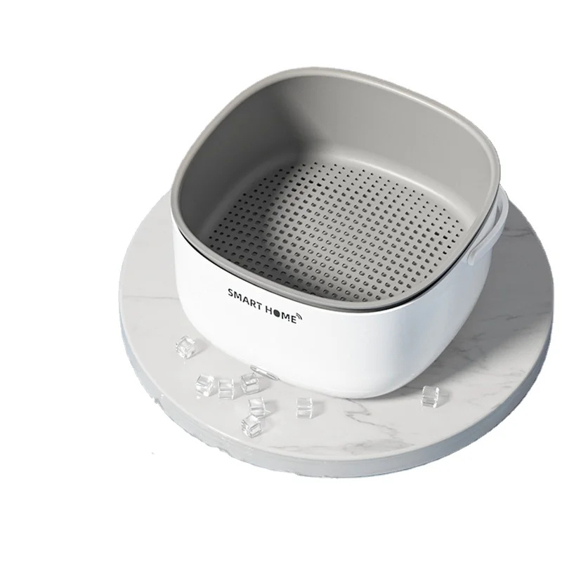 Двухслойная ультразвуковая корзина для мытья овощей, переносная корзина для мытья фруктов, кухонная корзина для мытья пищевых продуктов