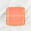 Gold embossed edge red paper cup-10 pcs
