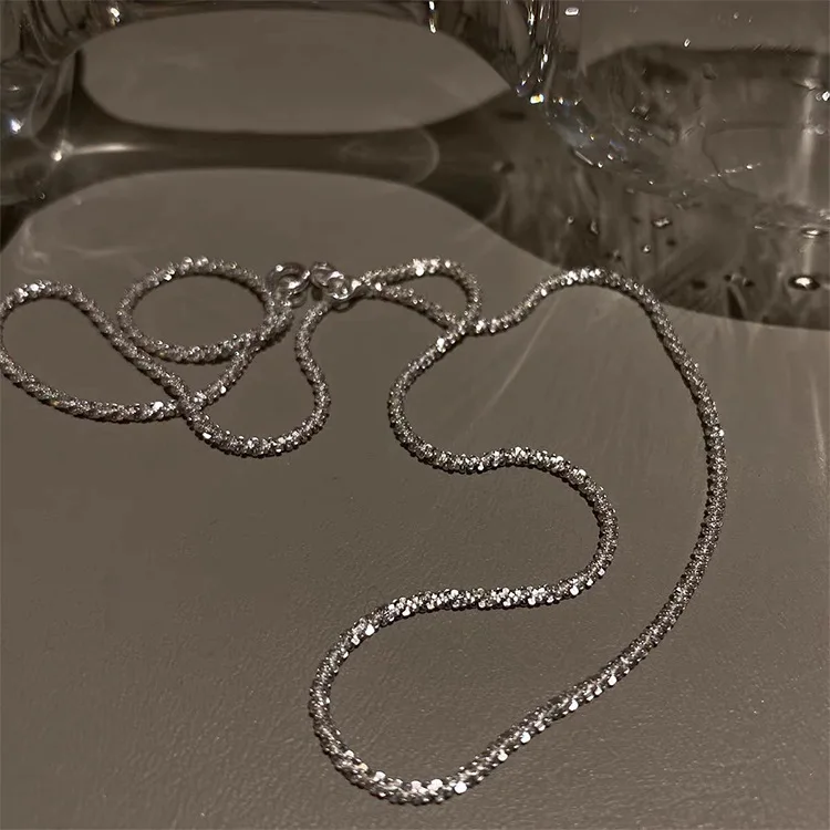 2023 Luxury Glitter Tennis Chain Choker Necklace Creative