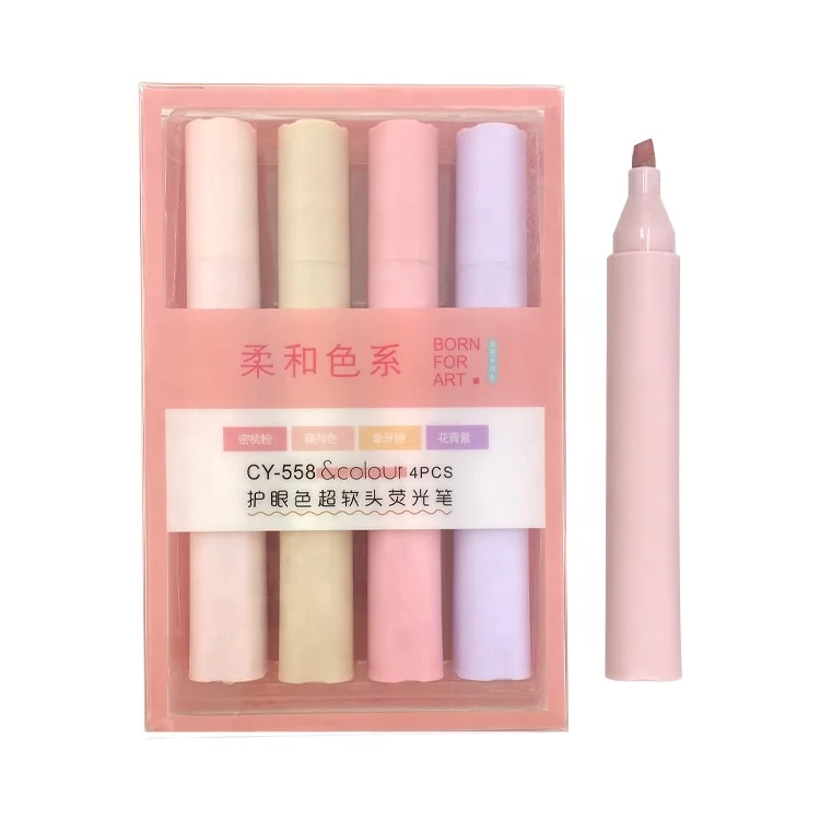 Эстетические хайлайтеры разных цветов приглушенные пастельные токарные наконечники без Библии-маркеры для школьных принадлежностей