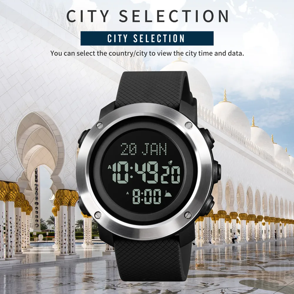 skmei 1728 men digital muslim prayer Alibaba