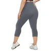 Pantalon de yoga gris foncé grande taille