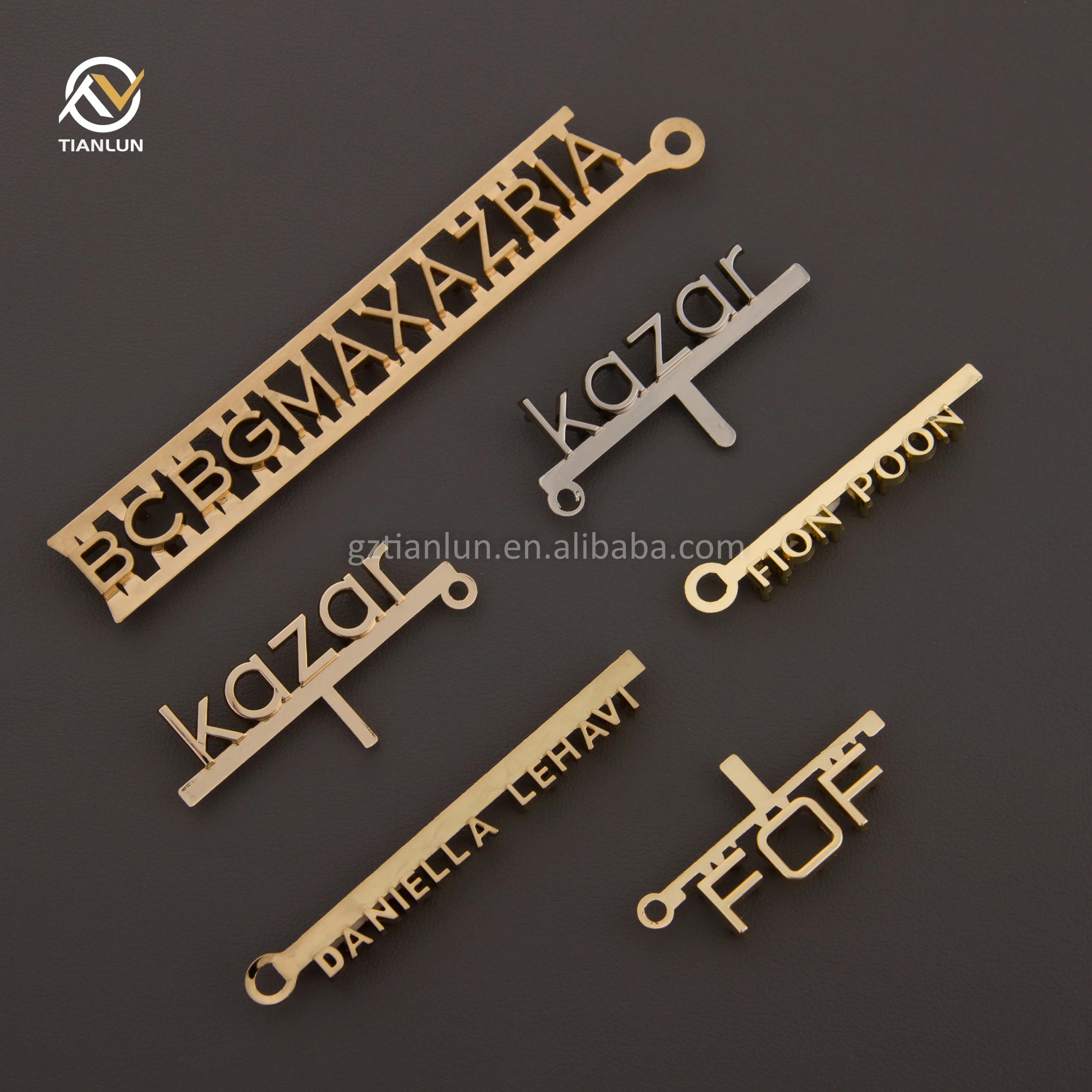 Good-Looking Handbag Hardware Letter Engraved Metal Brand Logo Bag ...