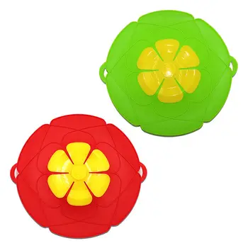 High Temperature Resistant Anti Spill Lid Cover Pot Pan Lid Multi-Function Cooking Kitchen Tool Silicone Spill Stopper