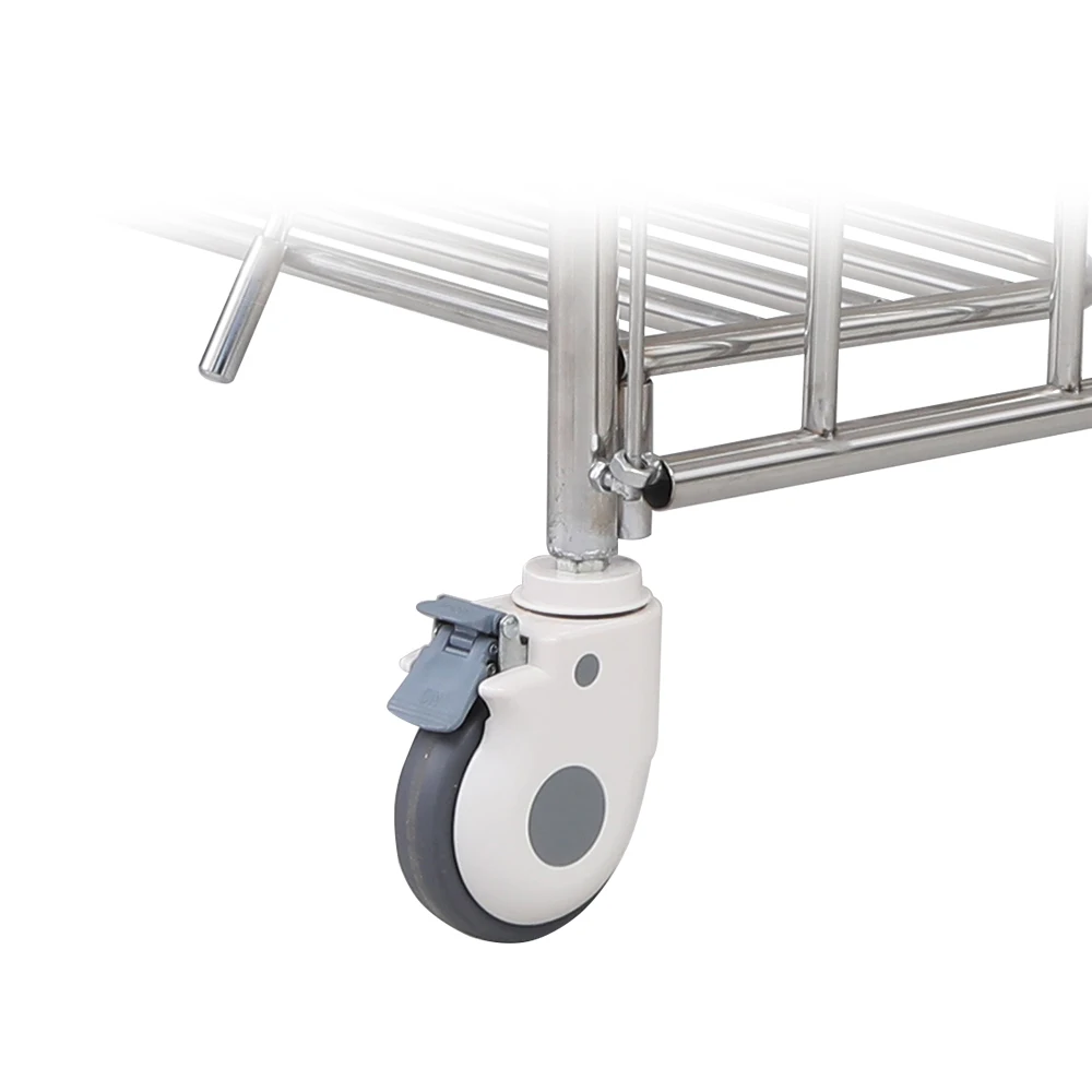 Dual Crank Children Manual Nursing Bed-Modern Stainless Guardrail Pediatric Hospital Furniture for Outdoor Use 6