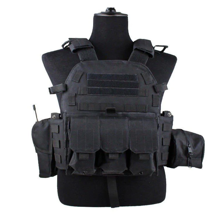 Outdoor camping hunting men's tactical vest combat vest security molle chest vest manufacture